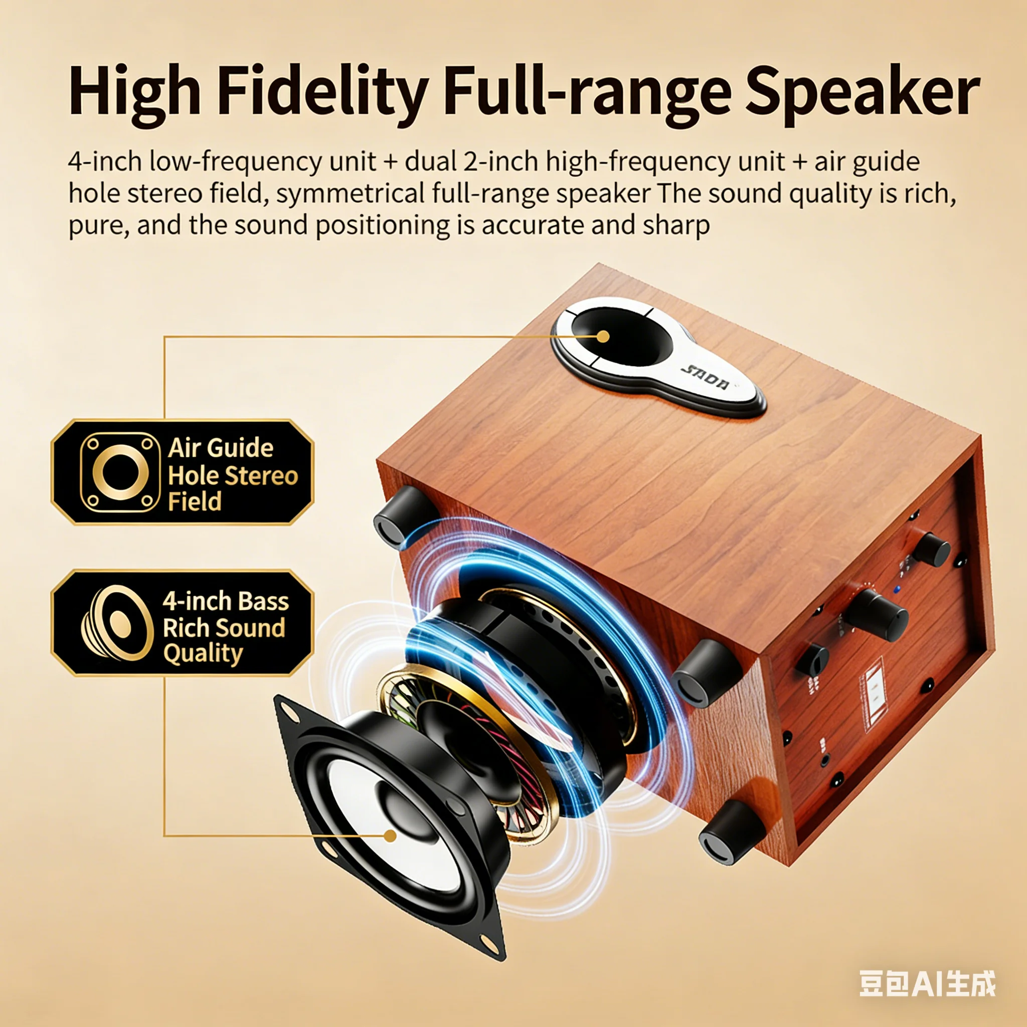 나무 재질 2.1채널 데스크탑 스피커, 4인치 서브우퍼 - Gaming Speaker 2.1 리뷰 및 가격